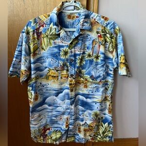 Margaritaville Multicolor Tropical Button Down Shirt